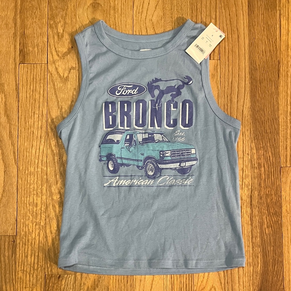 NWT Ford Bronco Tank Top in Light Blue